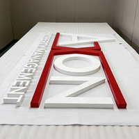 Lettres de signalisation personnalisées en 3D, logo en acier inoxydable et acrylique, non éclairées, nom d'entreprise, signalisation murale, fabricant de signalisation de marque