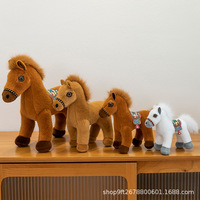 Peluche Cheval Réaliste en Velours Saile, Poupée Animaux en Peluche Année du Cheval, Cadeau d'Anniversaire pour Hommes et Femmes de 8 à 13 Ans, Vente en Gros, Logo Personnalisable