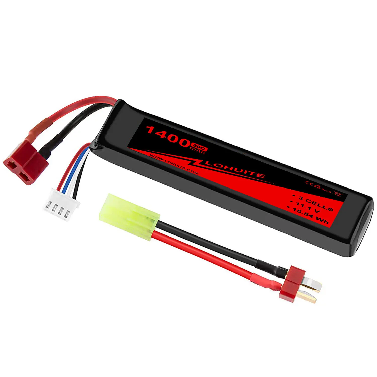 11.1V रिचार्जेबल 3S LiPo 1400mAh 30C नंचक पैक डीन टीप्लग