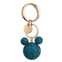 À la mode Mickey Bowknot Voiture Porte-clés Unique Diamant Style Porte-clés Amour Coeur Beau Couple Cristal Verre Porte-clés