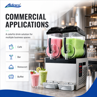 Machine à neige pilée semi-automatique en acier inoxydable Aidewo ADW15x3, capacité 45L, refroidissement par air économe en énergie, 1000W, qualité commerciale