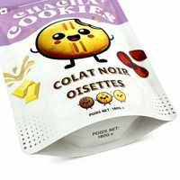 Sachet d'emballage alimentaire personnalisé pour bonbons, snacks, biscuits, avec fermeture éclair thermoscellable, pochette verticale refermable