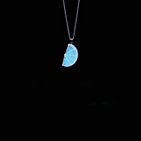 Groothandel Zomer Citroen Fruit Hangertje Ketting Dames Legering Goud Bamboe Ketting Choker Gegalvaniseerd Kleurrijk Fris Cadeau Sportief Yiwu