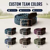 Ceinture de golf tressée personnalisée couleur équipe pour événements de club de golf Commandes OEM Fournisseur en gros