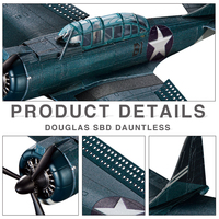 Modèle d'avion en métal 3D à assembler soi-même Piececool Modern Douglas SBD Dauntless, puzzle, cadeau de collection pour adultes et enfants