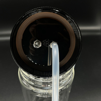 Bouteille d'ozone en verre à double paroi de haute qualité avec bulleur en acier inoxydable pour eau/huile, capacité 520 ml, garantie 1 an