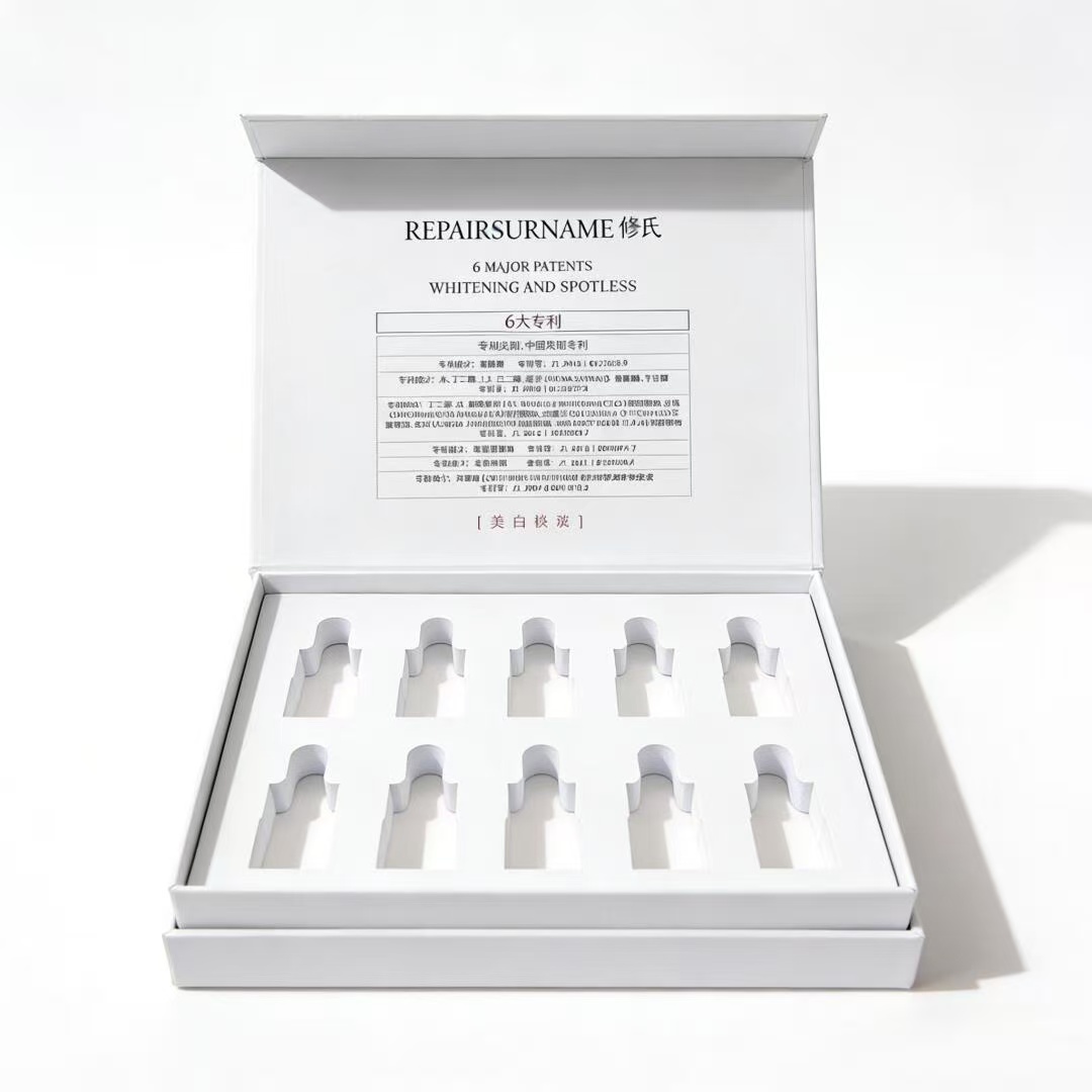 Customize Print 3ml 5ml Magnetic Closure Book Shape Rigid Cardboard Peptide Drawer Packaging Boxes With EVA Insert For Packaging