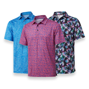Sublimation Custom Mens Golf Polo T-shirt t Shirts Golf Shirt for Men Polyester Spandex