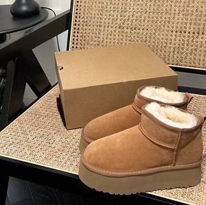 Bottes de neige en laine de haute qualité 2025, style original pour hommes et femmes, doublées en coton, semelles épaisses, chaussures de marche UGG - Product Image 3