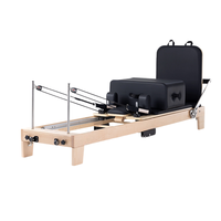 Reformer de Pilates multifonctionnel, durable et portable en bois d'érable pour studio de yoga et usage domestique
