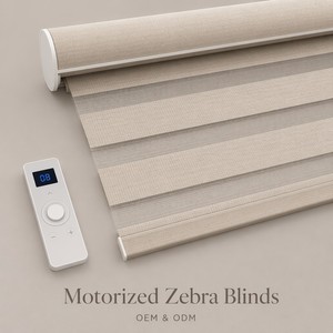 Persianas Zebra Motorizadas Comerciales al por Mayor <span class=keywords><strong>para</strong></span> Ventanas, Persianas Enrollables Eléctricas <span class=keywords><strong>para</strong></span> Hoteles, Oficinas, Villas, Persianas Inteligentes <span class=keywords><strong>para</strong></span> Ventanas - Product Image 1