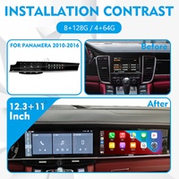Radio para Auto NaviHua con Pantalla Dual Android 13, Accesorios Interiores, Actualización Multimedia, Carplay, GPS para Porsche Panamera 2011-2016