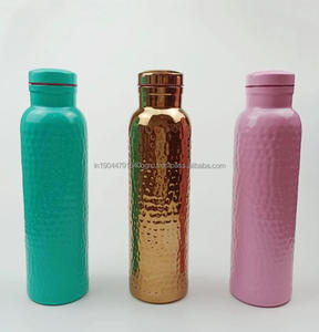 Bouteille d'eau en métal cuivré Pure Handmade New Style Copper Water Bottle Enamel Printed Traveling And Gym - Product Image 1