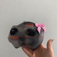 Peluche Hamster Triste Meme avec Violon Musical et Grands Yeux