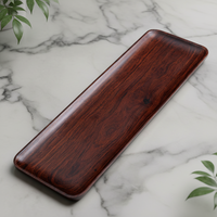 Plateau de service en bois élégant et durable, long et rectangulaire, pour charcuterie, fromage, collations, cuisine, dîner et fêtes, assiettes polies