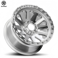 Jantes forgées polies DW à rayons larges de 17, 18, 20 pouces avec jante Halo et rebord large, compatibles avec les camions utilitaires tout-terrain F-150