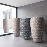 Kits de jardinières en ciment pour intérieur, grands pots de jardin en plastique et verre, décoration extérieure, petite taille pour patio et intérieur