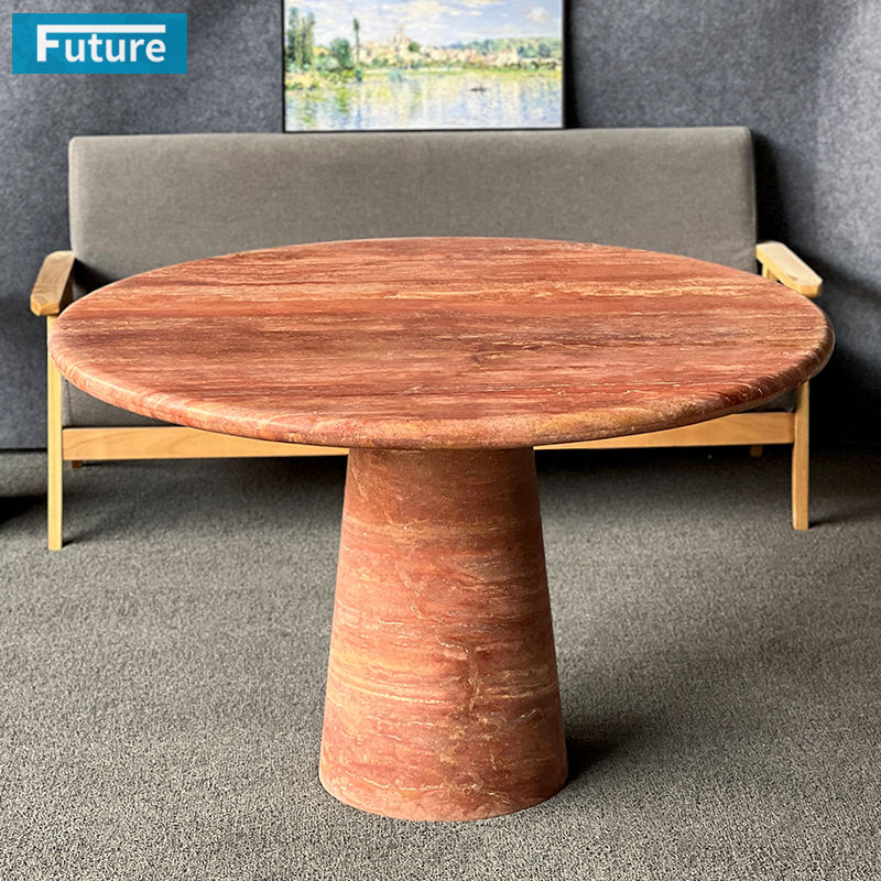 โต๊ะอาหารหินอ่อนสีแดง