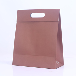 Sacs en papier de luxe personnalisés avec poignées découpées, durables, <span class=keywords><strong>marron</strong></span>, réutilisables, pour emballage cadeau, maquillage et beauté - Product Image 2