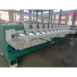 China Multihead High Performance Computergestuurde Auto Label Badges Naaien Geborduurde 12 Hoofd Platte 912 Borduurmachine 12 Kop