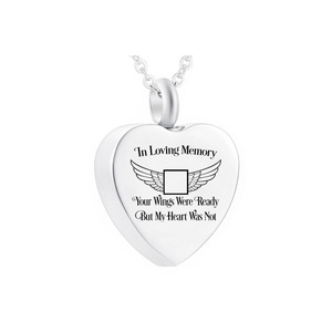 Crematie Sieraden Rvs Urn Ketting Voor Crematie Begrafenis Hartvormige As Memorial Hanger Met Vulling Kit - Product Image 2