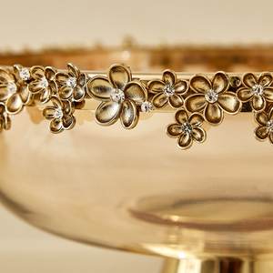 Cuenco Decorativo Floral de Metal Hana para Fiestas - Diseño Minimalista Ecológico - Product Image 1