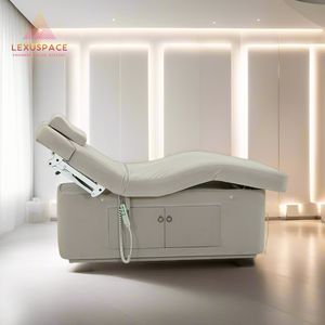 Lit de beauté électrique de luxe moderne 2026 avec dossier inclinable réglable et rangement en bois pour hôtels et centres de bien-être - Product Image 6