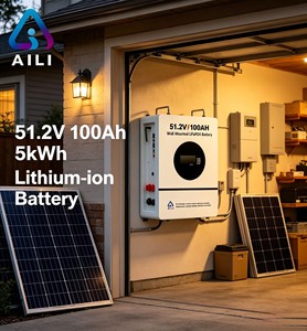 Batteria LiFePO4 51.2V 100Ah 5kWh Impilabile e Divisibile IP65 da Parete 5000W CAN All-in-One Ibrida per Accumulo Energetico Domestico Solare - Product Image 3