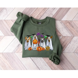 <span class=keywords><strong>Felpa</strong></span> 2024 felice Halloween retrò spettrale stagione <span class=keywords><strong>cane</strong></span> fantasma - Product Image 2