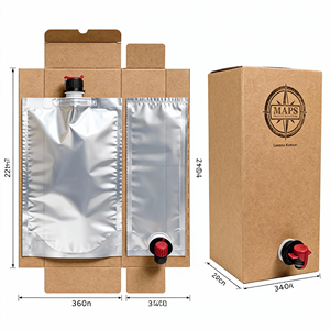 Bolsa laminada de plástico de aluminio aséptico de calidad alimentaria en caja <span class=keywords><strong>para</strong></span> <span class=keywords><strong>vino</strong></span>, agua, jugo, bolsa de embalaje en caja - Product Image 2