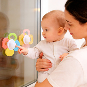 Juguete mordedor con ventosa para bebé, sonajero giratorio para la hora del baño, 0-24 meses, silicona de calidad alimentaria, unisex - Product Image 3