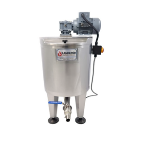 Cuve de mélange en acier inoxydable Kandemir 50 L avec mélangeur à engrenages, équipement industriel - Product Image 2