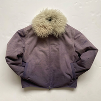 HL Manufacture Veste d'hiver pour homme, épaisse, vintage, résistante, déchirée, avec empiècements style flapper, personnalisable, type doudoune