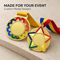 Médailles sportives personnalisées en alliage de zinc plaqué or, argent, bronze, pour marathon et événements de course, avec ruban en satin pour prix de compétition