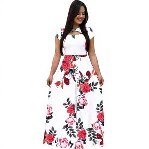 <span class=keywords><strong>Abito</strong></span> estivo da donna <span class=keywords><strong>abito</strong></span> con stampa floreale donna Plus Size <span class=keywords><strong>manica</strong></span> corta scava fuori il collo <span class=keywords><strong>abito</strong></span> lungo Casual Oversize - Product Image 1