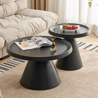 Ensemble de table basse 2 pièces nordique minimaliste moderne blanc crème meubles de maison de salon créatifs avec combinaisons latérales