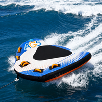 Bouée tractable pour 3 personnes, tube gonflable en PVC pour bateaux, flotteur tractable pour lac et océan avec housse en nylon