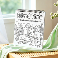 Livre de coloriage personnalisé en spirale pour enfants, papier à dessin épais offset, fournitures scolaires personnalisables pour activités enfantines