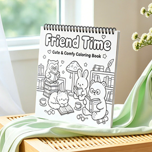 Custom Spiral Children Coloring Book Thick Offset Drawing Paper Customizable Kids Activity School Supplies