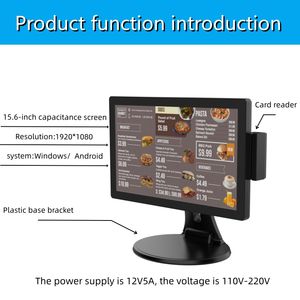 Dispositivo de Caja Registradora Táctil Todo en Uno Desmontable con Pantalla de 15.6+11.6 Pulgadas, Sistema POS con Windows/Android y Google Store, con Pantallas Dobles de 11.6 Pulgadas - Product Image 4