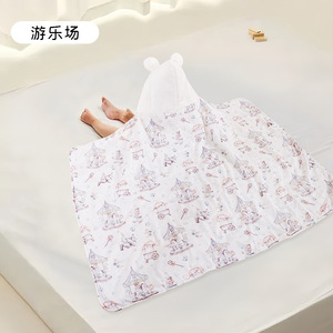 Bốn mùa phổ quát ngoài trời Windproof sơ sinh mềm Comforter CAPE dệt in mô hình trùm đầu em bé khăn choàng - Product Image 6