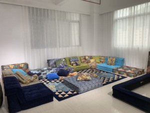 Telas Árabes Coloridas para Sofás del Medio Oriente, Tela Textil para el Hogar, Sofá Indio al por Mayor con Buen Precio, Sofá de Piso - Product Image 5