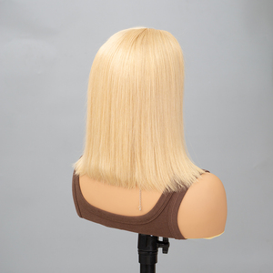 Parrucca Bob Corta 6x5 con Chiusura in Pizzo Pre-Tagliato, Colore <span class=keywords><strong>Biondo</strong></span> <span class=keywords><strong>Cenere</strong></span> 613, Disponibile all'Ingrosso, Senza Colla - Product Image 6