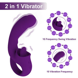 Silicone clitorideo G macchia capezzolo lingua <span class=keywords><strong>Dildo</strong></span> vibratore 10 modalità Clit <span class=keywords><strong>Sucker</strong></span> clitoride stimolatore donne Vagina Sexy giocattolo - Product Image 5