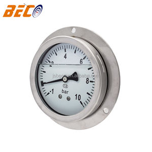 -1-10Bar Líquido Enchido Manômetro de Aço Inoxidável com <span class=keywords><strong>Flange</strong></span> Frontal 4 "Face Dial <span class=keywords><strong>Gauge</strong></span> para Água Oil Air <span class=keywords><strong>Pressure</strong></span> - Product Image 3
