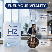 Ausreson Comprimés d'eau à l'hydrogène moléculaire H2 personnalisés OEM, à dissolution rapide, supplément cérébral, 12ppm