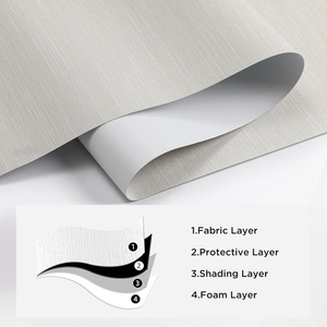Factory Supply Popular Built-In Plain Light Filtering Durable Fabric Manual Roller <strong>Blinds</strong> with 100% Blackout <strong>for</strong> <strong>Windows</strong> - Product Image 3
