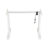 Cadre de bureau debout ergonomique moderne, hauteur réglable, autoportant avec pieds en métal, capacité de charge de 70 kg pour plateau de table personnalisé