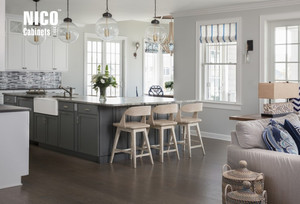 <span class=keywords><strong>Armoire</strong></span> de cuisine NICOCABINET en hêtre <span class=keywords><strong>massif</strong></span>, style Shaker, avec structure en MDF, design moderne, crédence et robinet inclus, pour usage hôtelier - Product Image 3