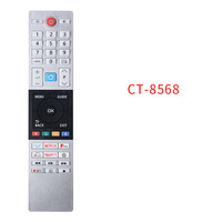 Télécommande de remplacement compatible avec les téléviseurs LED intelligents Toshiba CT-8560 CT-8561 CT-8568